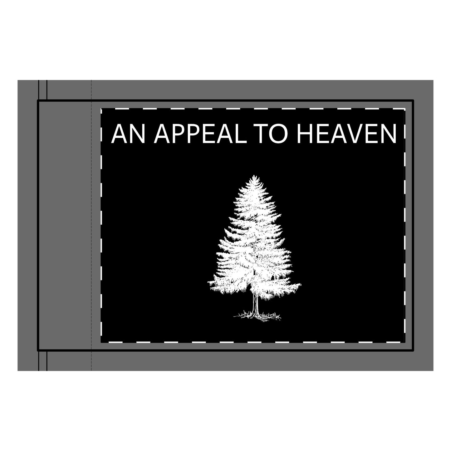 Black Two-Sided 'An Appeal to Heaven' Flag