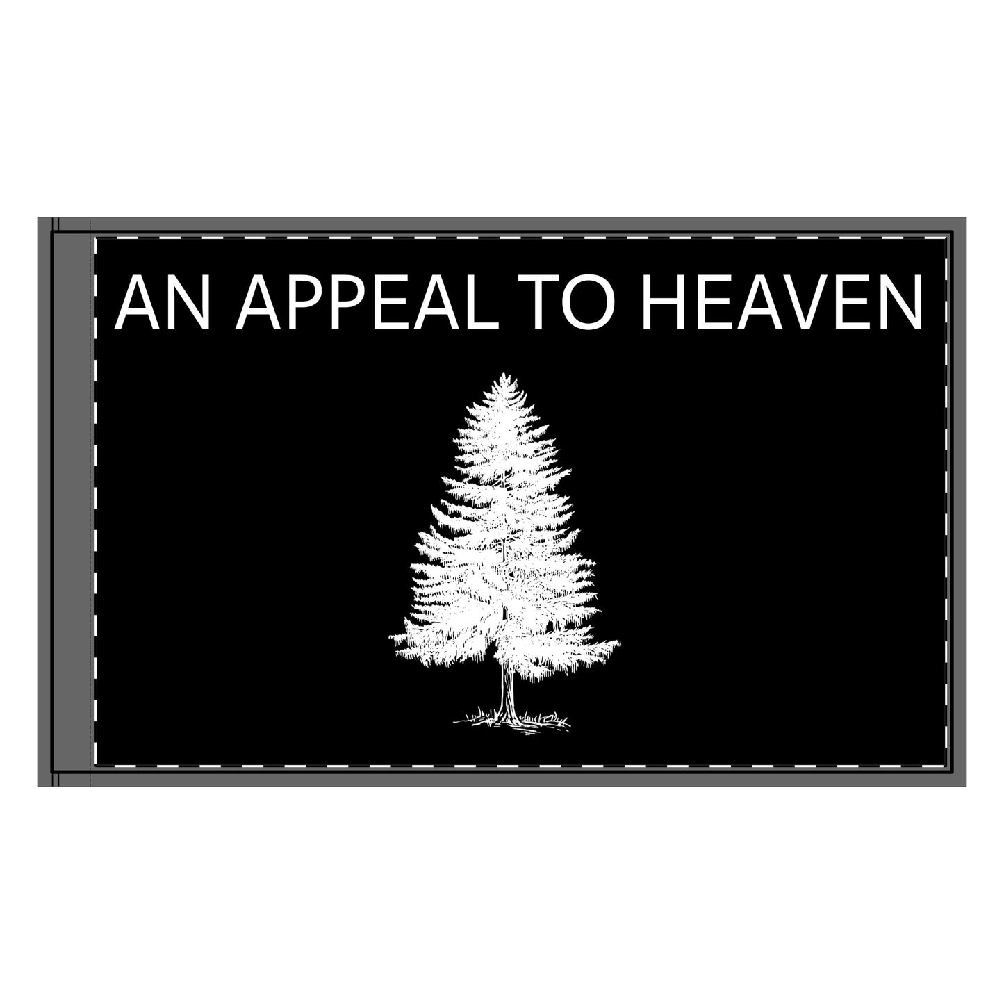 Black Two-Sided 'An Appeal to Heaven' Flag